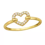 Open Heart - 925 Sterling Silver Rings with CZ SD49475