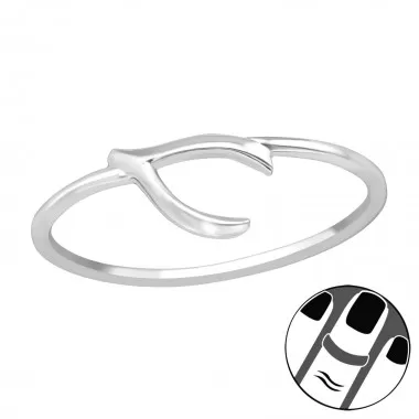 Wishbone - 925 Sterling Silver Midi Rings SD19944