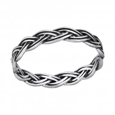Braided - 925 Sterling Silver Simple Rings SD48218