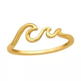Wave - 925 Sterling Silver Simple Rings SD49097