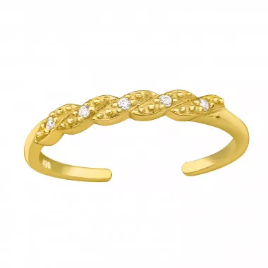 Twisted - 925 Sterling Silver Toe Rings SD47561