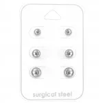 Ball 3Mm, 4Mm And 6Mm - 316L Surgical Grade Stainless Steel Steel Jewelry Sets SD28503