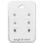 Round - 316L Surgical Grade Stainless Steel Steel Jewelry Sets SD29035