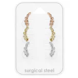 Leaf - 316L Surgical Grade Stainless Steel Steel Jewelry Sets SD49595