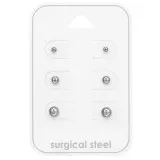 Round 2Mm, 3mm And 4mm - 316L Surgical Grade Stainless Steel Steel Jewelry Sets SD49604