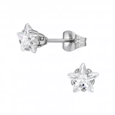 6mm Star - 316L Surgical Grade Stainless Steel Stainless Steel Ear studs SD48289