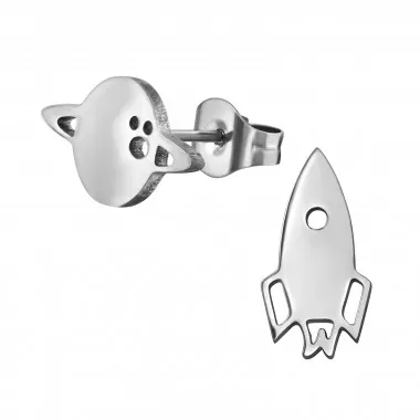 Rocket And Planetary - 316L Surgical Grade Stainless Steel Stainless Steel Ear studs SD48859