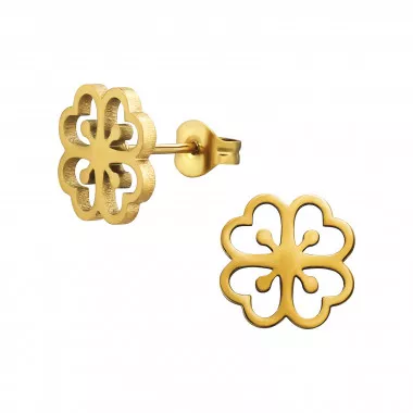 Open Clover - 316L Surgical Grade Stainless Steel Stainless Steel Ear studs SD49120