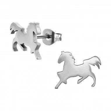 Horse - 316L Surgical Grade Stainless Steel Stainless Steel Ear studs SD49354