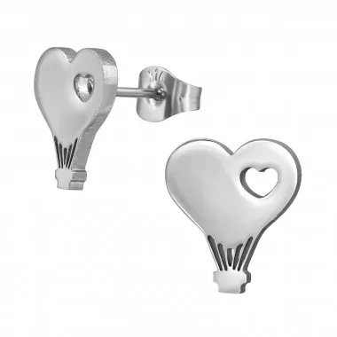 Heart Balloon - 316L Surgical Grade Stainless Steel Stainless Steel Ear studs SD49435