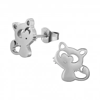 Fox - 316L Surgical Grade Stainless Steel Stainless Steel Ear studs SD49443