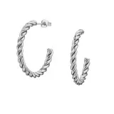 Twisted Half Hoop - 316L Surgical Grade Stainless Steel Stainless Steel Ear studs SD49765