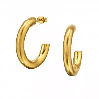 30mm Rounded Half Hoop - 316L Surgical Grade Stainless Steel Stainless Steel Ear studs SD49768
