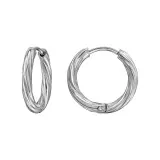 12mm Twisted - 316L Surgical Grade Stainless Steel Stainless Steel Earrings SD49580