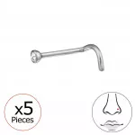 Round Shape 2mm (20G) X5 - Titanium Titanium Nose Jewelry SD47737