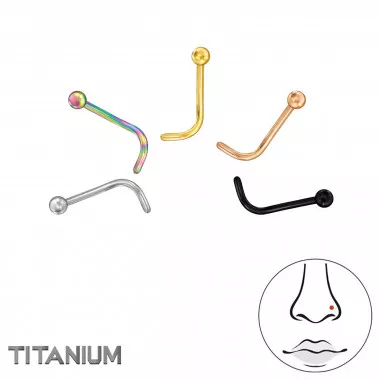 1.6Mm Ball (20G) Mix Color X5 - Titanium Titanium Nose Jewelry SD47780